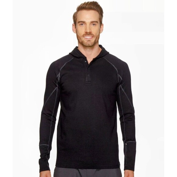 tasc Performance Men's XL Transit Fleece Henley Hoodie 1/4 Snap Front Gorpcore - Picture 1 of 11